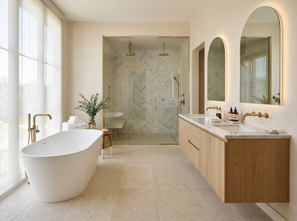 Luxury master bathroom remodel in Detroit, MI